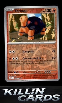 Reverse Holofoil Torkoal 035/198 Pokemon Uncommon SV01: Scarlet & Violet Base Se
