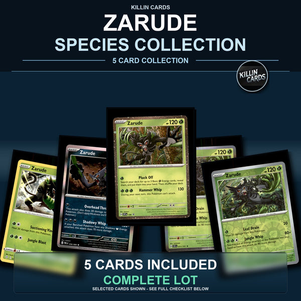Pokemon TCG Zarude Species Collection 5 Different Cards