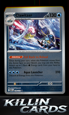 Reverse Holofoil Clawitzer - 038/132 038/132 Pokemon Rare ME01: Mega Evolution C