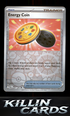 Reverse Holofoil Energy Coin 081/086 Pokemon Uncommon SV: Black Bolt Card NM
