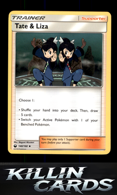 Tate & Liza 148/168 Pokemon Uncommon SM - Celestial Storm Card NM