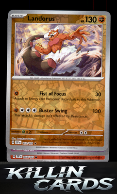 Reverse Holofoil Landorus 110/191 Pokemon Rare SV08: Surging Sparks Card NM