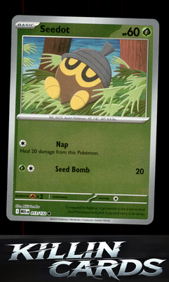 Reverse Holofoil Seedot 013/132 Pokemon Common ME01: Mega Evolution Card NM