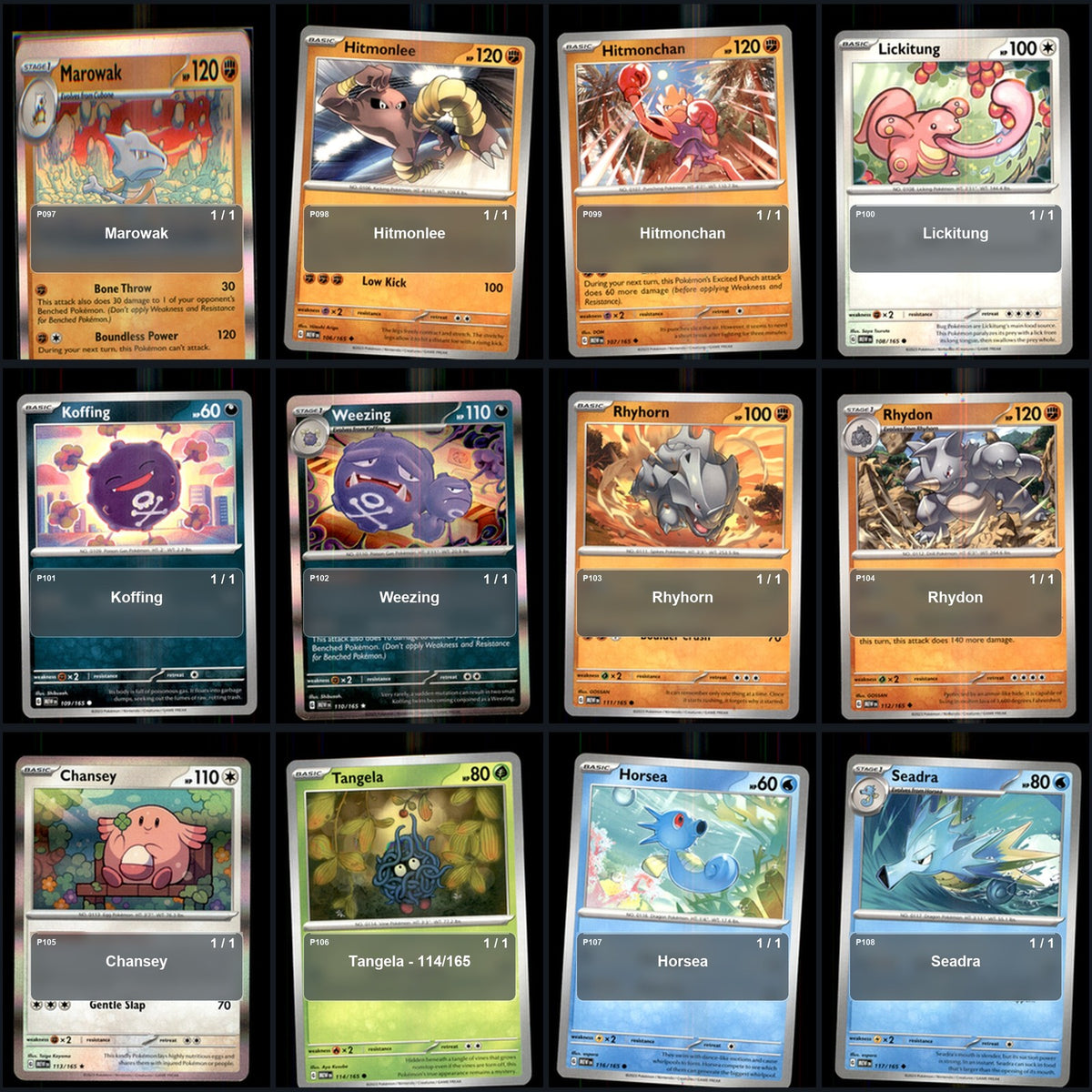 Pokemon TCG SV: Scarlet & Violet 151 C/UC/R Standard Set 151 Cards
