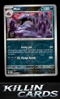 Reverse Holofoil Muk 089/165 Pokemon Uncommon SV: Scarlet & Violet 151 Card NM