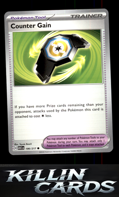 Counter Gain - 186/217 186/217 Pokemon Common ME: Ascended Heroes Card NM