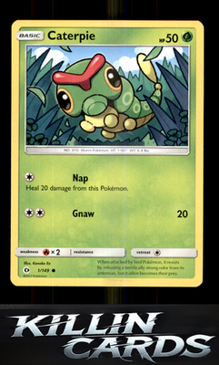 Caterpie 1/149 Pokemon Common SM Base Set Card NM