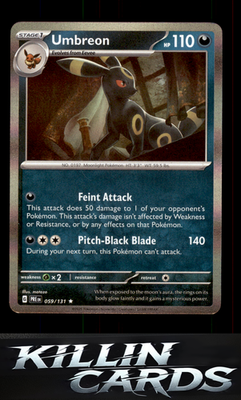 Umbreon 059/131 Pokemon Rare SV: Prismatic Evolutions Card NM