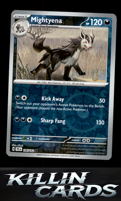 Reverse Holofoil Mightyena 106/162 Pokemon Common SV05: Temporal Forces Card NM