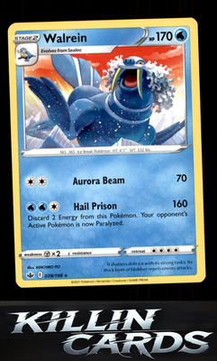 Walrein 039/198 Pokemon Rare SWSH06: Chilling Reign Card NM