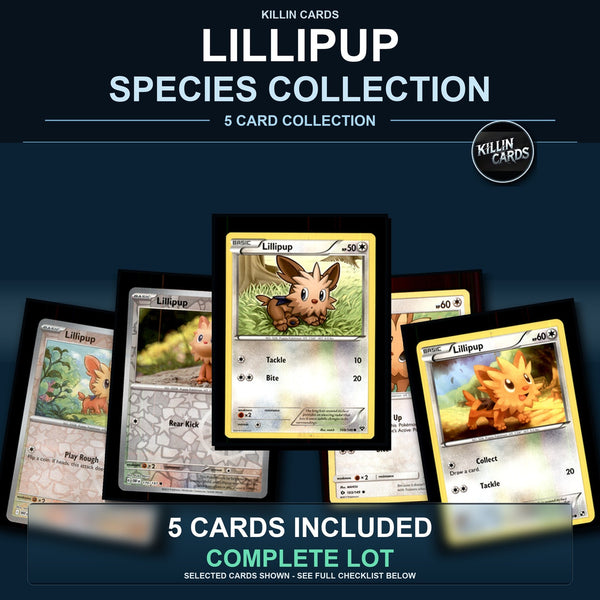 Pokemon TCG Lillipup Species Collection 5 Different Cards