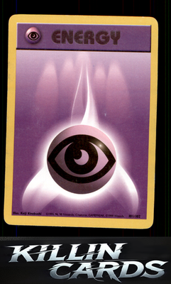 Psychic Energy 101/102 Pokemon Common Base Set Card LP