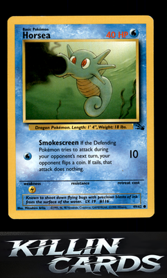 Horsea 49/62 Pokemon Common Fossil Card LP