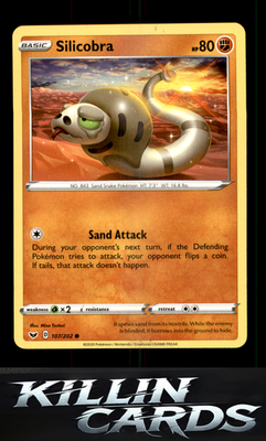 Silicobra (107) 107/202 Pokemon Common SWSH01: Sword & Shield Base Set Card NM