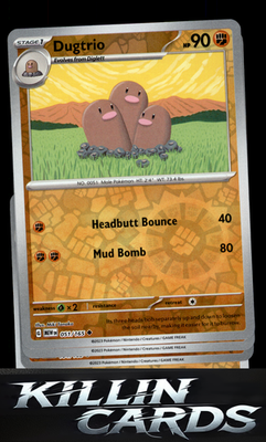 Reverse Holofoil Dugtrio 051/165 Pokemon Uncommon SV: Scarlet & Violet 151 Card