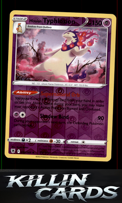 Reverse Holofoil Hisuian Typhlosion 052/189 Pokemon Holo Rare SWSH10: Astral Rad