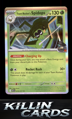 Team Rocket's Spidops 019/217 Pokemon Rare ME: Ascended Heroes Card NM