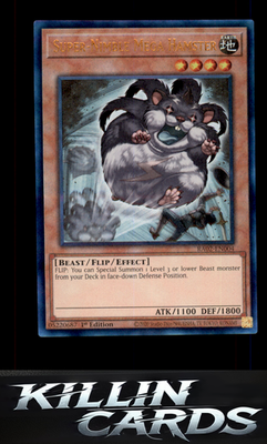 1st Edition Super-Nimble Mega Hamster (Platinum Secret Rare) RA02-EN004 YuGiOh P
