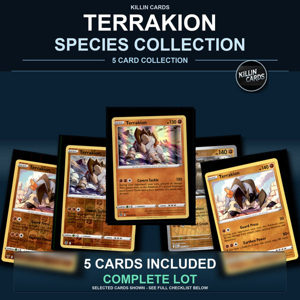 Pokemon TCG Terrakion Species Collection 5 Different Cards