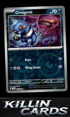 Reverse Holofoil Croagunk 130/198 Pokemon Common SV01: Scarlet & Violet Base Set
