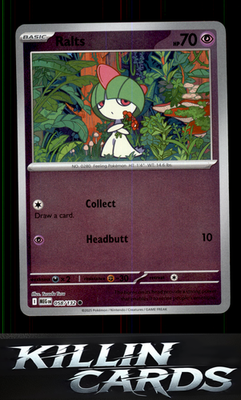 Reverse Holofoil Ralts 058/132 Pokemon Common ME01: Mega Evolution Card NM