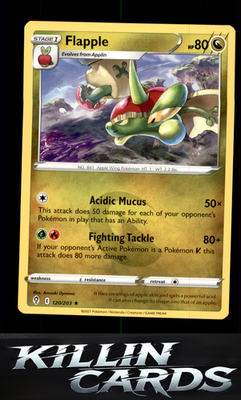 Flapple 120/203 Pokemon Rare SWSH07: Evolving Skies Card NM