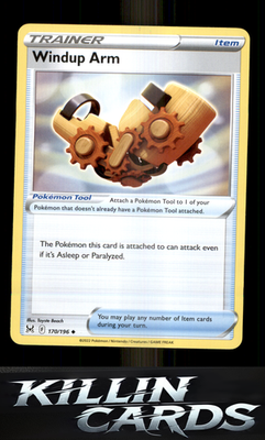Windup Arm 170/196 Pokemon Uncommon SWSH11: Lost Origin Card NM