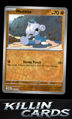 Reverse Holofoil Meditite 099/182 Pokemon Common SV10: Destined Rivals Card NM