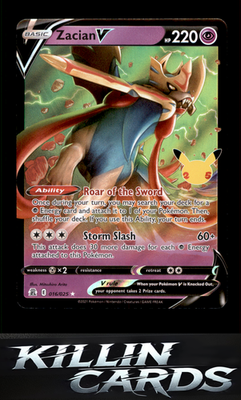 Zacian V 016/025 Pokemon Ultra Rare Celebrations Card NM
