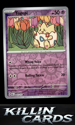 Reverse Holofoil Togepi 083/197 Pokemon Common SV03: Obsidian Flames Card NM