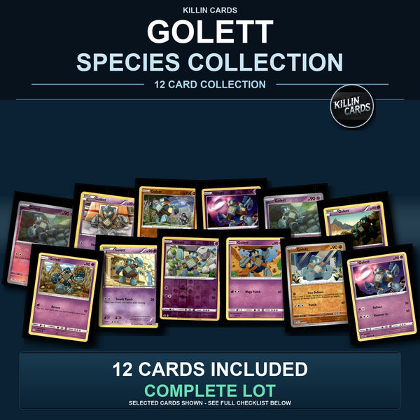 Pokemon TCG Golett Species Collection 12 Different Cards