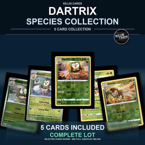 Pokemon TCG Dartrix Species Collection 5 Different Cards