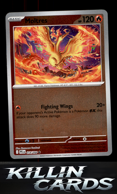 Reverse Holofoil Moltres 014/094 Pokemon Rare ME02: Phantasmal Flames Card NM