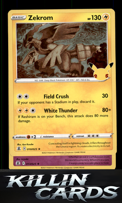 Zekrom 010/025 Pokemon Holo Rare Celebrations Card NM