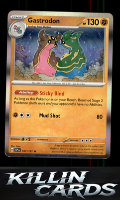 Gastrodon 107/191 Pokemon Rare SV08: Surging Sparks Card NM
