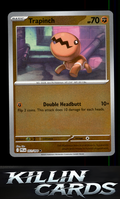 Reverse Holofoil Trapinch 051/094 Pokemon Common ME02: Phantasmal Flames Card NM