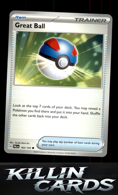 Great Ball 183/193 Pokemon Common SV02: Paldea Evolved Card NM