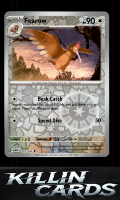 Reverse Holofoil Fearow 022/165 Pokemon Uncommon SV: Scarlet & Violet 151 Card N