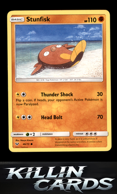 Stunfisk 46/73 Pokemon Common Shining Legends Card LP