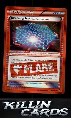 Jamming Net 98/119 Pokemon Holo Rare XY - Phantom Forces Card NM