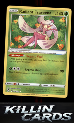 Radiant Tsareena 016/195 Pokemon Radiant Rare SWSH12: Silver Tempest Card NM