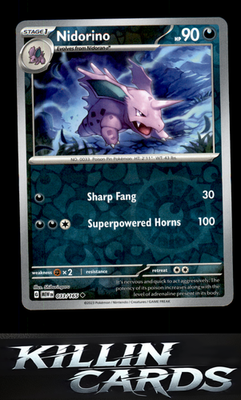 Reverse Holofoil Nidorino 033/165 Pokemon Uncommon SV: Scarlet & Violet 151 Card