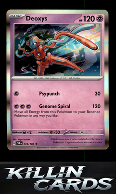 Deoxys 074/182 Pokemon Rare SV04: Paradox Rift Card NM