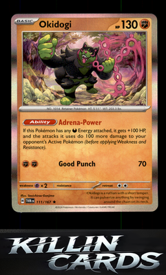 Okidogi 111/167 Pokemon Rare SV06: Twilight Masquerade Card NM