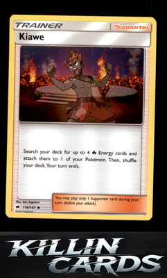 Kiawe 116/147 Pokemon Uncommon SM - Burning Shadows Card NM