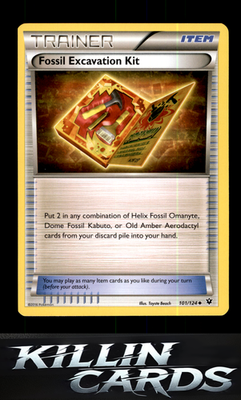 Fossil Excavation Kit 101/124 Pokemon Uncommon XY - Fates Collide Card NM