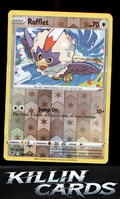 Reverse Holofoil Rufflet 148/195 Pokemon Common SWSH12: Silver Tempest Card NM