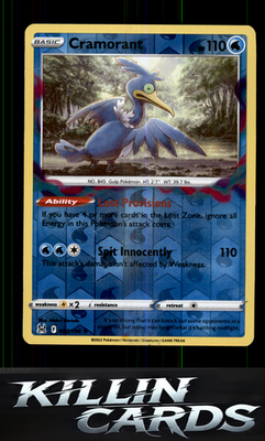 Reverse Holofoil Cramorant 050/196 Pokemon Rare SWSH11: Lost Origin Card NM