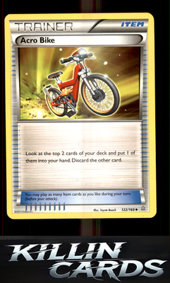 Acro Bike 122/160 Pokemon Uncommon XY - Primal Clash Card NM