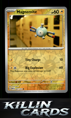 Reverse Holofoil Magnemite 081/165 Pokemon Common SV: Scarlet & Violet 151 Card